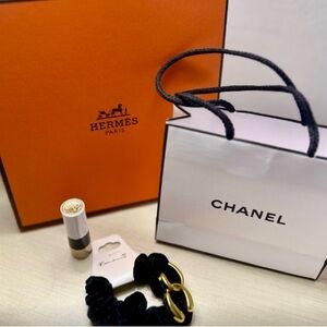 Chanel Gift Bag & Hermes Box and Accessories